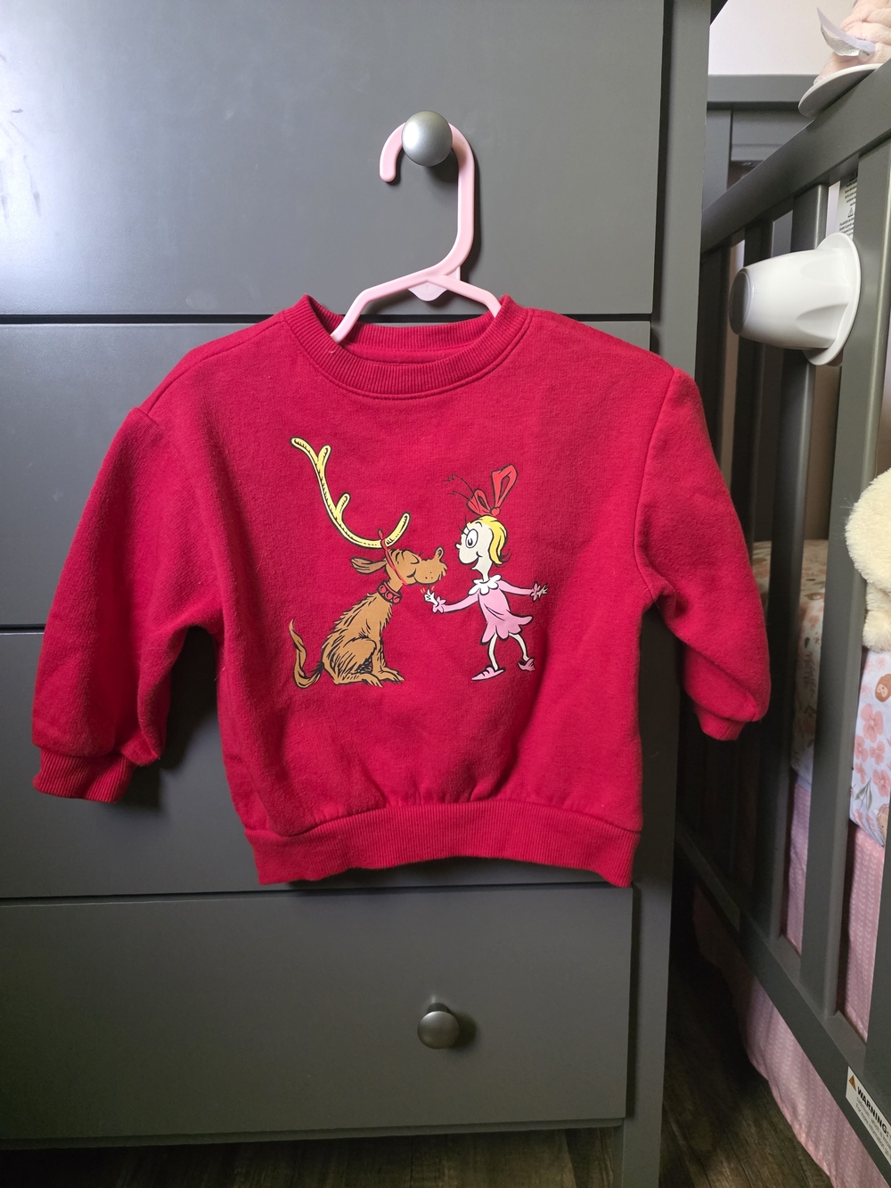 Old Navy Red Kids Sweatshirt with Grinch Graphic
